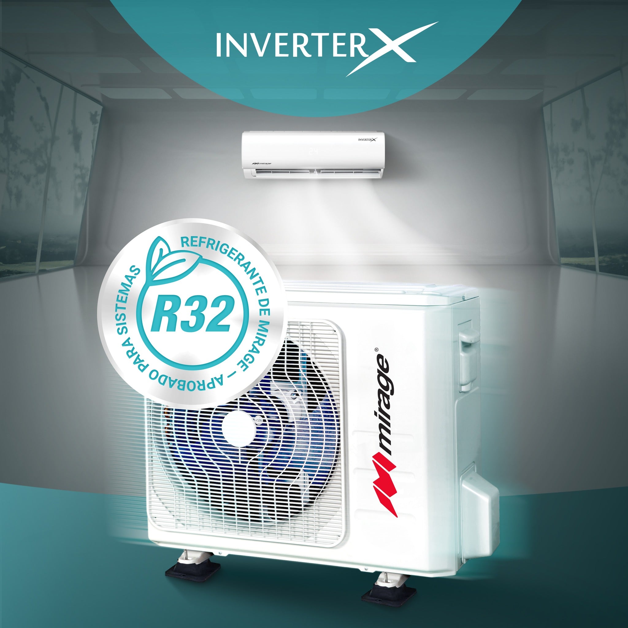 Minisplit INVERTER X 1 TON - Frío/Calor 110v Mirage